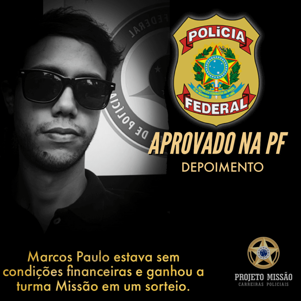 marcos p aprovado pf 1