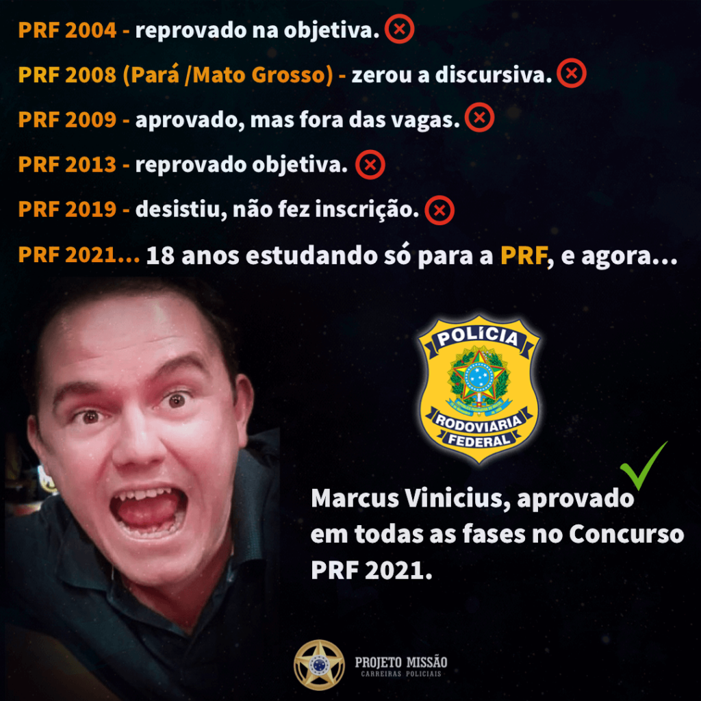 marcus vinicius aprovado prf depoimento 1