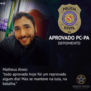 Matheus Alves aprovado Missao pcpa 1