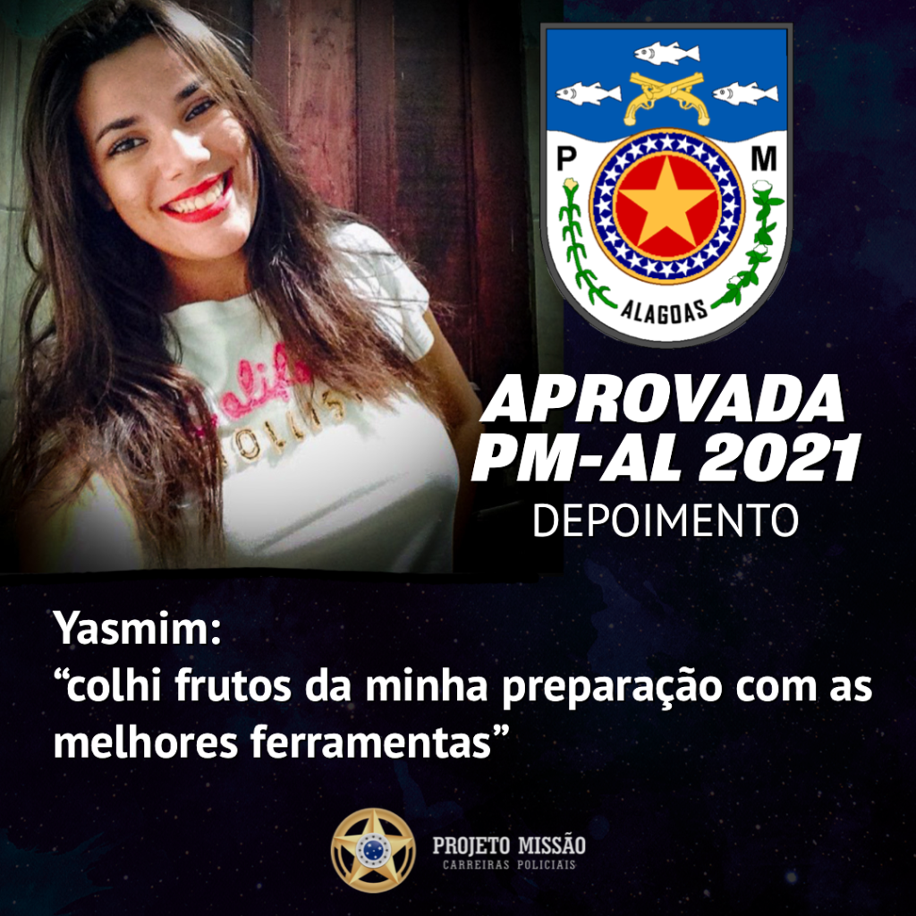 depoimento aprovada pmal yasmim